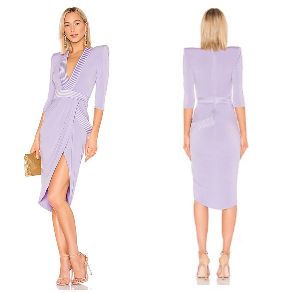Zhivago Eye Of Horus Lilac Purple Midi‎ Dress Size 4 Or Small